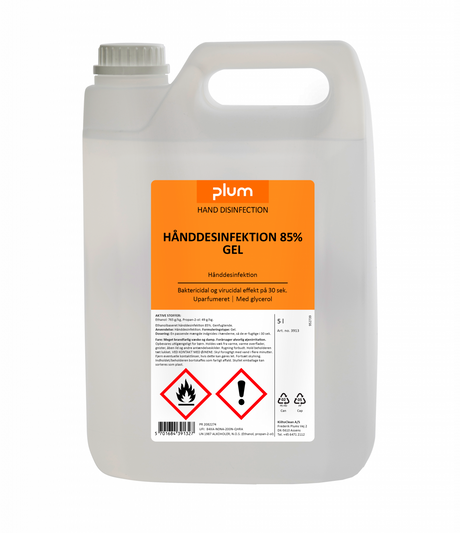 PLUM Hånddesinfektion 85% Gel 5 l dunk (billede 2)