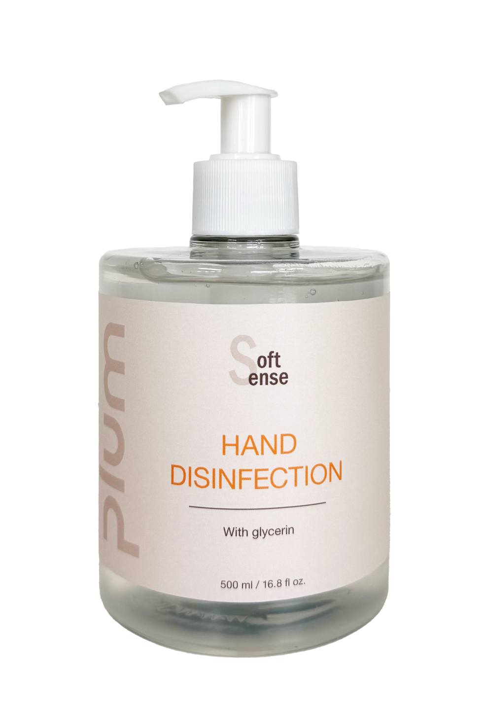 PLUM Soft Sense Hånddesinfektion 85% Gel 500ml pumpeflaske (billede 2)