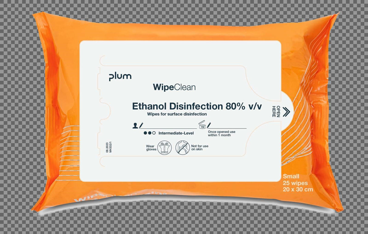 PLUM Wipeclean Ethanol Disinfection 80% - small 25 stk. – Andet (billede 1)