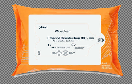 PLUM Wipeclean Ethanol Disinfection 80% - small 25 stk. (billede 1)