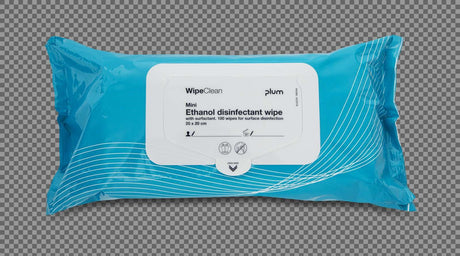 PLUM WipeClean Ethanol Disinf. 80% w/tensid, mini 100 wipes (billede 1)