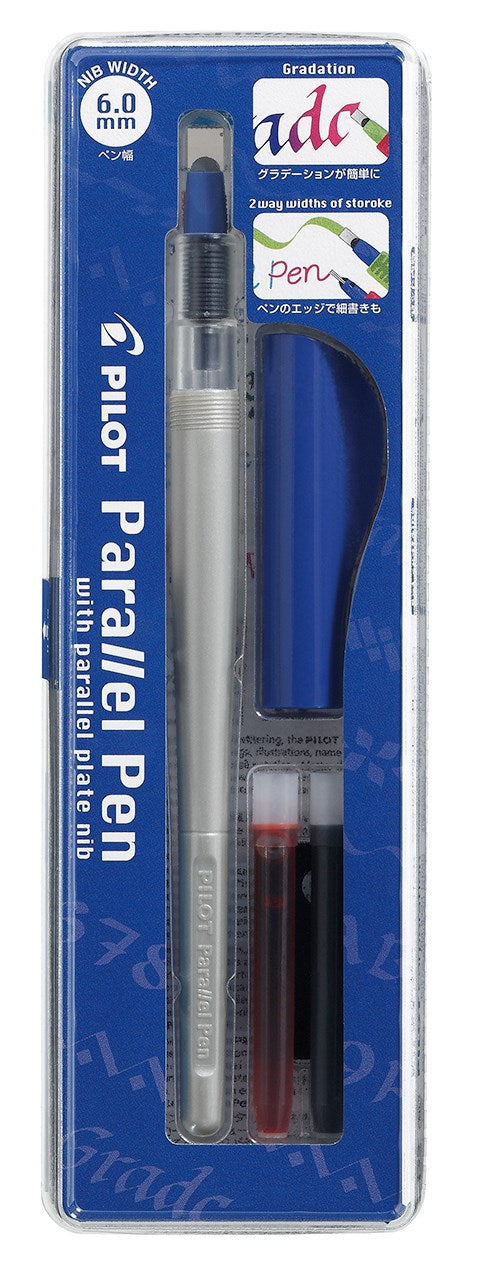 Pilot Kalligrafipen Parallel Pen 6,0mm sæt sort – Kalligrafipenne