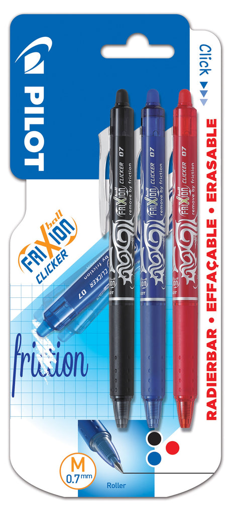 Pilot Frixion Clicker m/klik 0,7 blister ass (3)