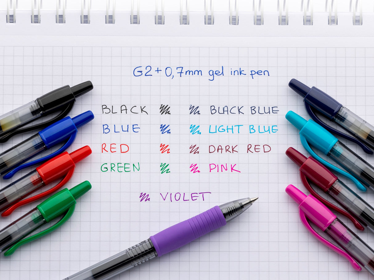 Pilot Gelpen G-2 Plus Begreen m/klik 0,7 pink (billede 5)