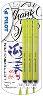 Pilot Kalligrafipen m/hætte 1, 2, 3mm sort (3) – Kalligrafipenne