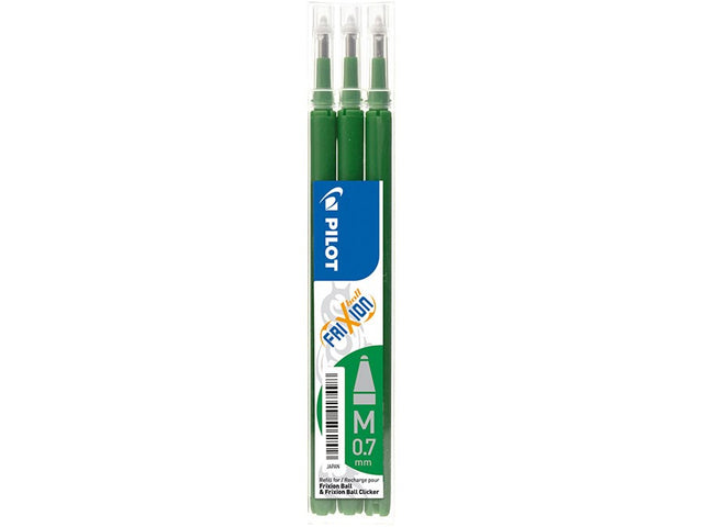 Pilot Frixion Clicker 0,7 refill grøn (3) (billede 1)