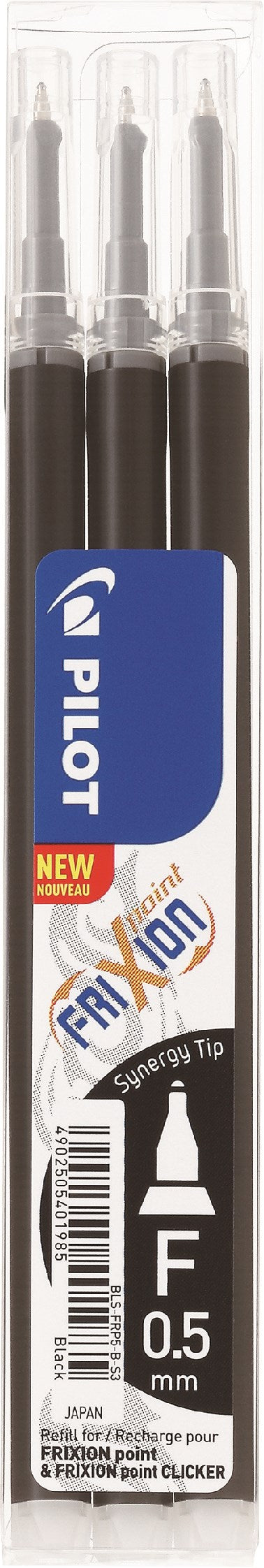 Pilot Frixion Point Clicker 0,5 refill sort (3) (billede 1)