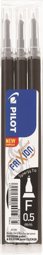 Pilot Frixion Point Clicker 0,5 refill sort (3) (billede 1)