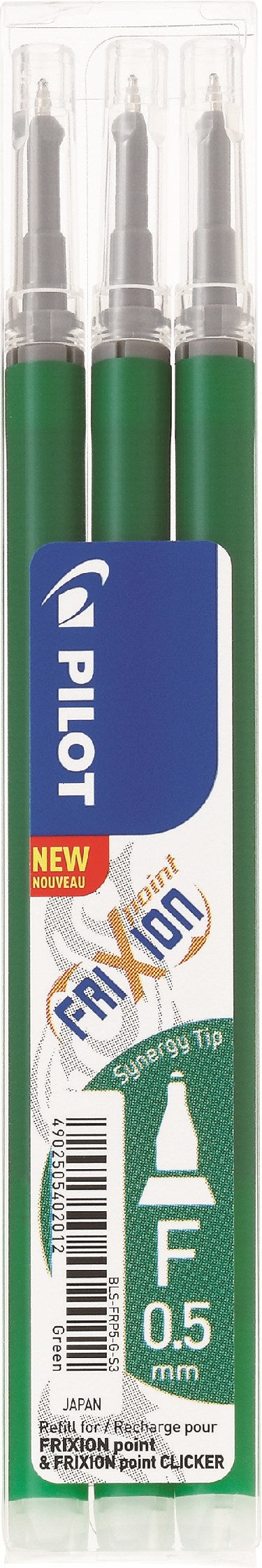 Pilot Frixion Point Clicker 0,5 refill grøn (3) (billede 1)