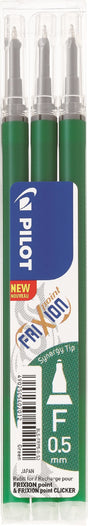 Pilot Frixion Point Clicker 0,5 refill grøn (3) (billede 1)