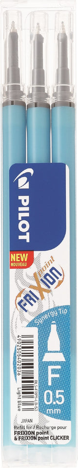 Pilot Frixion Point Clicker 0,5 refill lys blå (3) (billede 1)