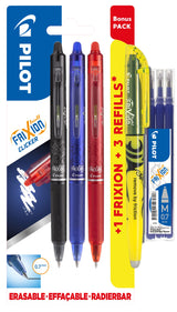 Frixion Clicker m/klik 0,7 Bonuspack 3+Light+Refillset