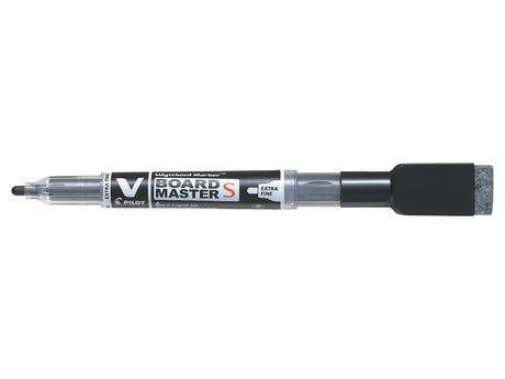 Pilot WB Marker V-Board m/magnet&visker S EF rund sort – Whiteboardpenne
