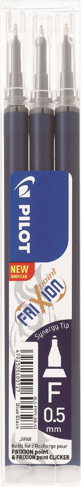 Frixion Point Clicker 0,5 refill blå sort (3)