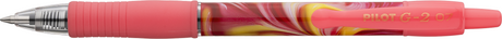 Gelpen G-2 m/klik Flow 0,7 blå blæk pink
