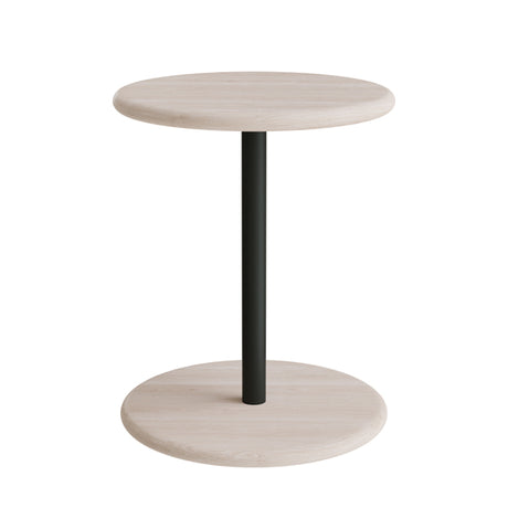 Taburet Donut 7301T, hvidpigmenteret ask, sort oliven understel