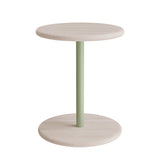 Taburet Donut 7301T, hvidpigmenteret ask, grønt understel