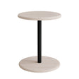 Taburet Donut 7301T, hvidpigmenteret ask, sort understel