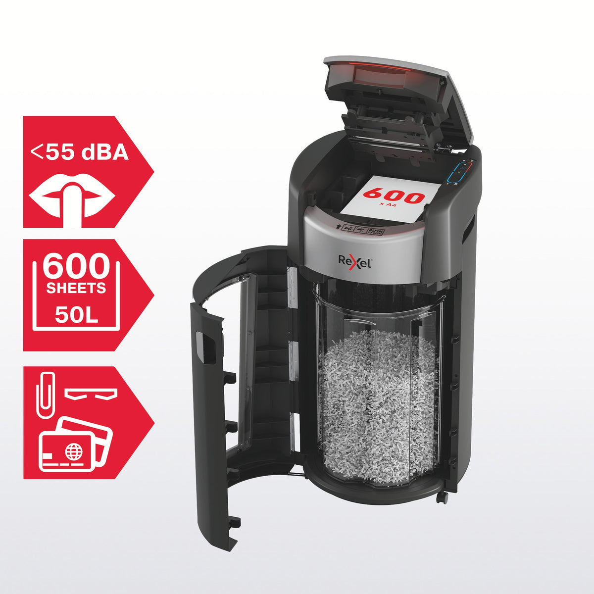 Makulator Rexel Max AutoFeed+ 600M P5 (billede 4)