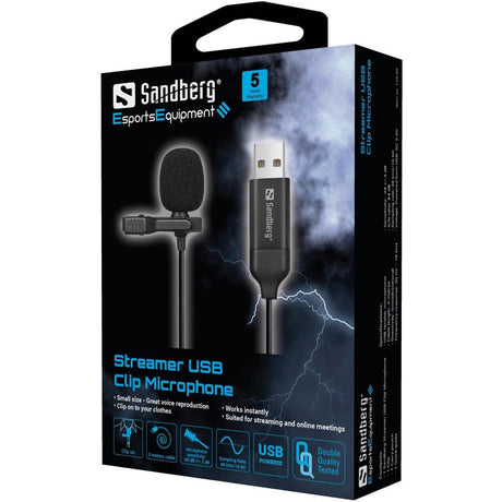 Sandberg Streamer USB Clip Microphone – Mikrofoner (billede 2)