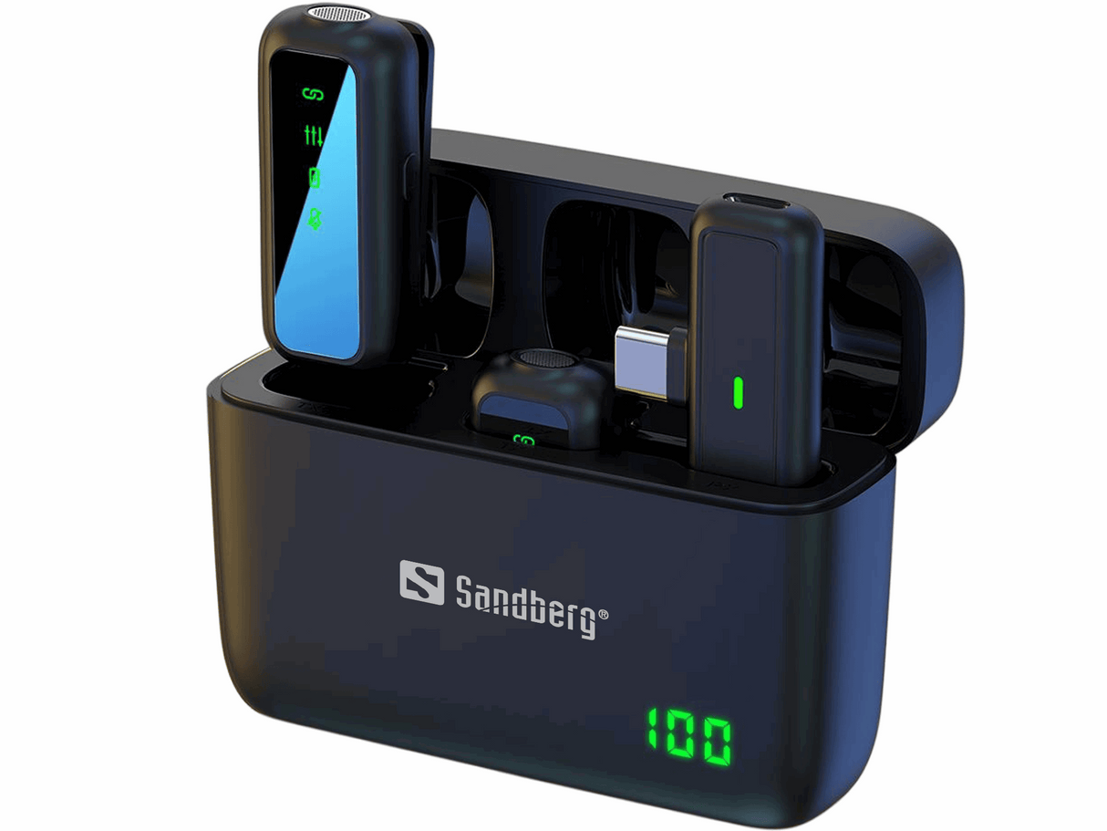 Sandberg Streamer USB-C Wireless Mic x2 – Mikrofoner (billede 1)