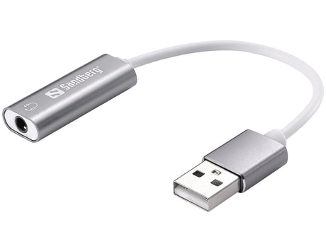 Sandberg Headset USB converter, Silver/White – Headset adaptere