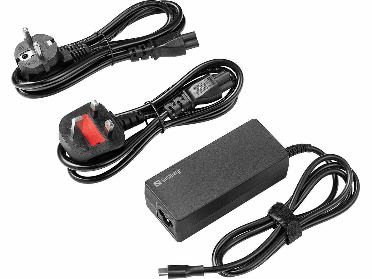 Sandberg USB-C AC Charger PD65W EU+UK (billede 2)