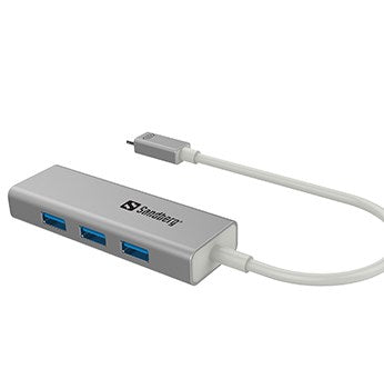 Sandberg USB-C to 3 x USB 3.0 Converter, White – USB-C cables & adapters