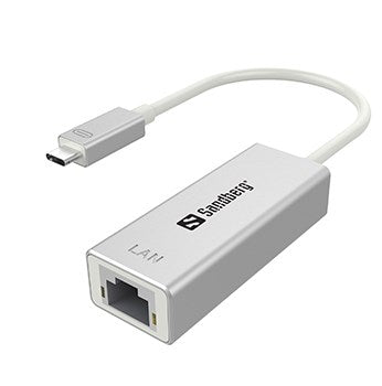 Sandberg USB-C to Network Converter, Silver – USB-C cables & adapters