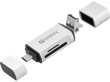 Sandberg Card Reader USB-C+USB+MicroUSB – Kortlæsere