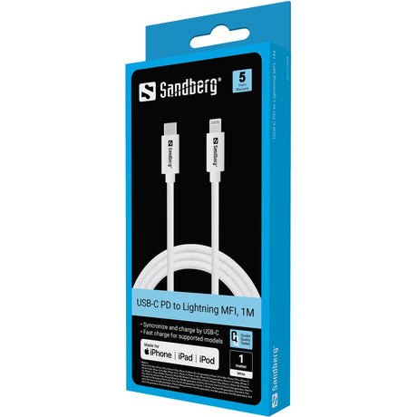 Sandberg USB-C PD to Lightning MFI, 1M – Apple Lightning kabler (billede 2)