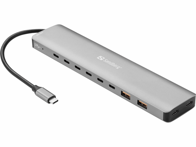 SANDBERG USB-C to 8 x USB-C + 2xUSB-A 100W – USB-C kabler & adaptere