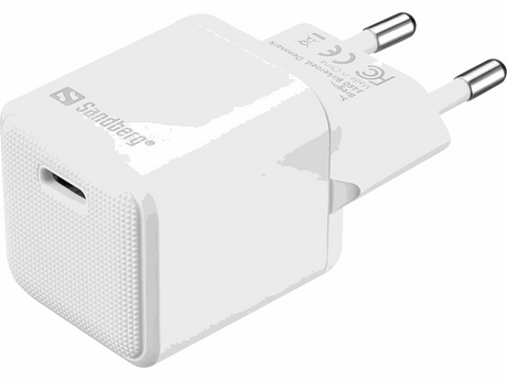 Sandberg USB-C AC Charger PD20W SAVER – Ladere m/kabel - 2.1/2.4Amp