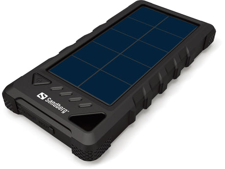 Sandberg 16.000 mAh Outdoor Solar PowerBank, Black – Powerbanks med solceller