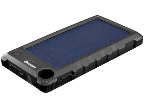 Sandberg 10.000 mAh Outdoor Solar PowerBank, Black – Powerbanks med solceller