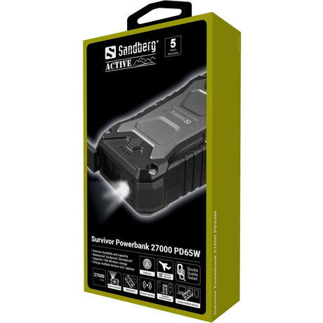 Sandberg Survivor Powerbank 27000 PD65W – Powerbanks (billede 2)