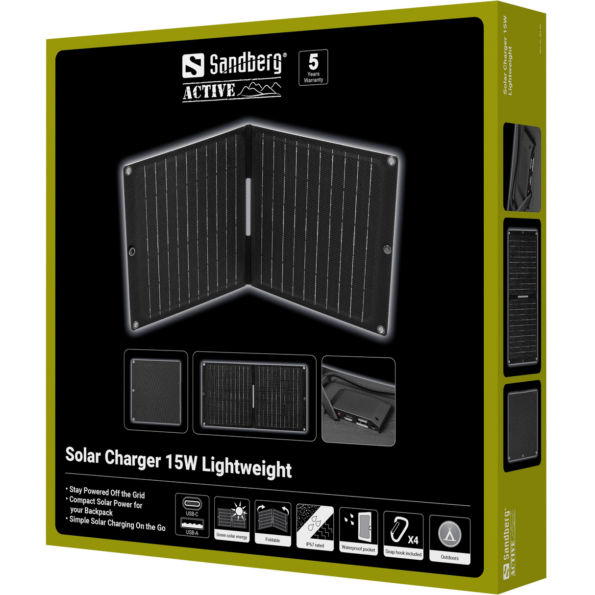SANDBERG Solar Charger 15W Lightweight – Powerbanks (billede 2)