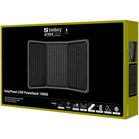 SANDBERG SolarPanel 22W Powerbank 10000 – Powerbanks (billede 2)