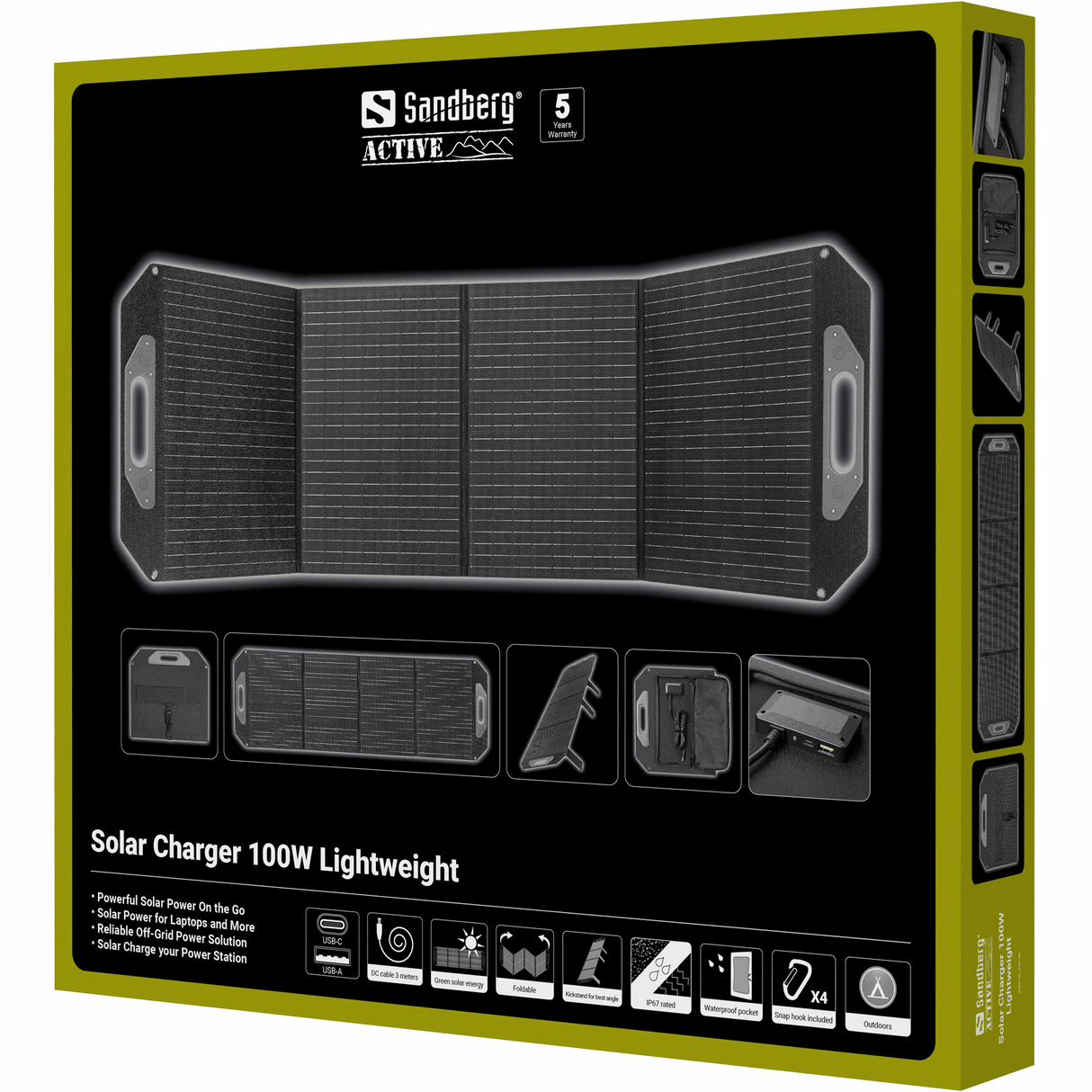 SANDBERG Solar Charger 100W Lightweight – Powerbanks (billede 2)
