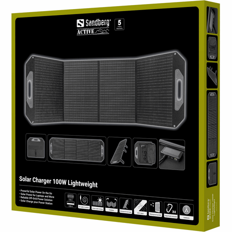 SANDBERG Solar Charger 100W Lightweight – Powerbanks (billede 2)