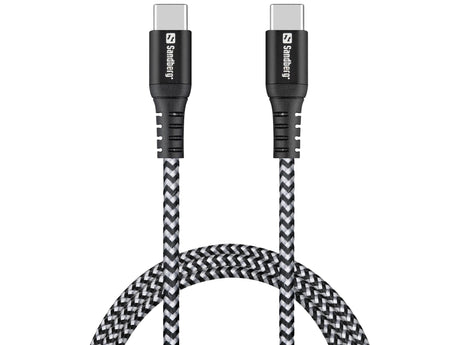 Sandberg USB-C to USB-C Cable Survivor, Black/White (1m) – USB-C kabler