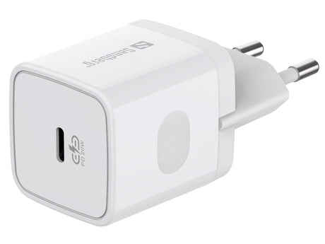 Sandberg USB-C AC Charger PD20W, White (EU) – Ladere USB-C (billede 1)