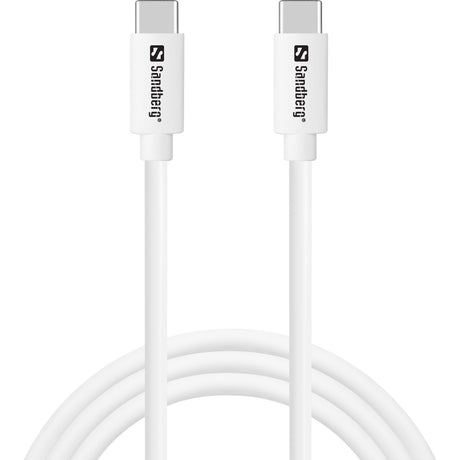 Sandberg USB-C AC Charger +USB-C>C 1M – Ladere m/kabel - 2.1/2.4Amp (billede 1)