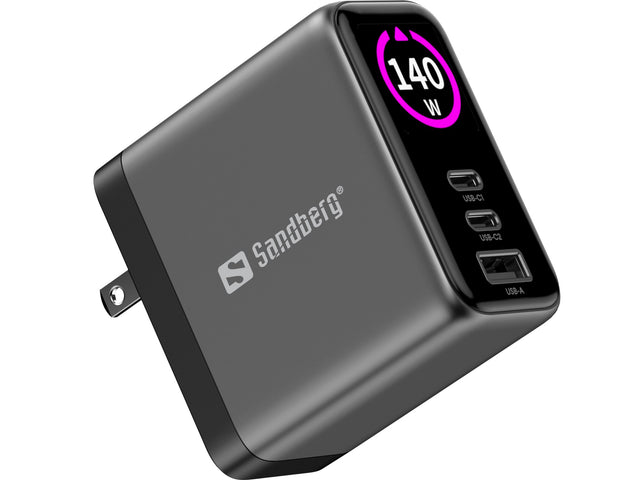 Sandberg Travel Charger PD140W Display – Rejseadaptere (billede 1)