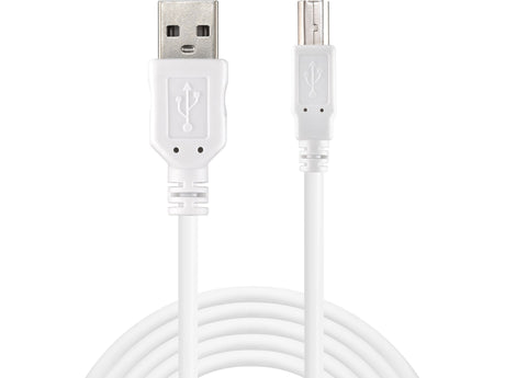 Sandberg USB 2.0 A-B Cable, White (1.8m) – Kabler, USB (billede 1)