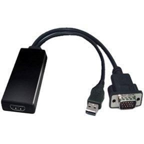 Sandberg VGA+Audio to HDMI Converter, White – Kabler, HDMI