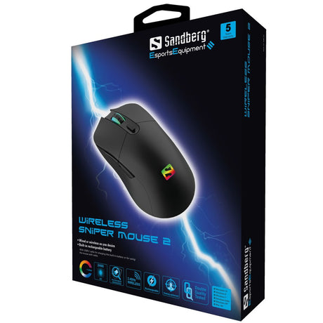 Sandberg Sniper Wireless Gaming Mouse 2, Black – Gaming mus, trådløs (billede 2)