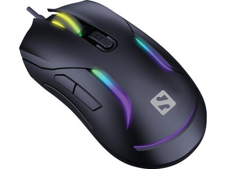 Sandberg LightFlow 6D Gamer Mouse, black – Gaming mus, kablet (billede 1)