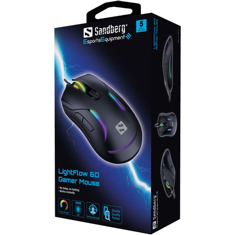 Sandberg LightFlow 6D Gamer Mouse, black – Gaming mus, kablet (billede 5)