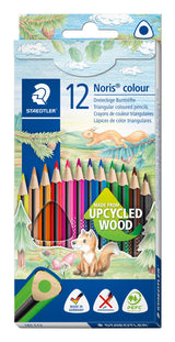 Farveblyant Noris Upcycled Wood trekantet (12)